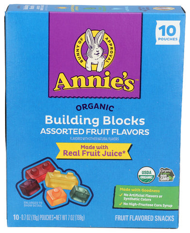 Fruit Snack 10Pc Org - 7 OZ (Case of 8)