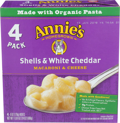 Mac Cheese Shlls Wht Chdr - 24 OZ (Case of 4)