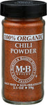 Spice Chili Powder Org - 2.1 OZ (Case of 3)