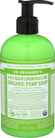 Pump Soap Sugar Lmngrss Org - 12 OZ (Case of 3)