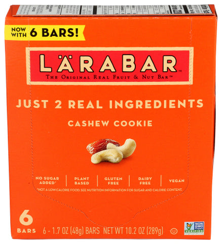 Bar Cashew Cookie 6Pk - 10.2 OZ (Case of 8)