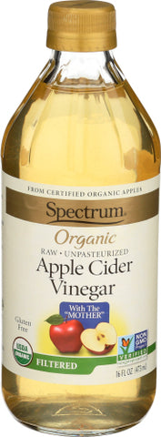 Vinegar Apple Cider Filt Org - 16 OZ (Case of 12)