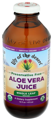 Juice Aloe Vera Whle Org - 16FO (case of 3)