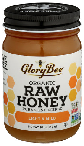 Honey Raw Light Mild Org - 18 OZ (Case of 6)