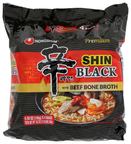 Noodle Shin Blck Ramyun 4Pk - 18.32 OZ (Case of 4)