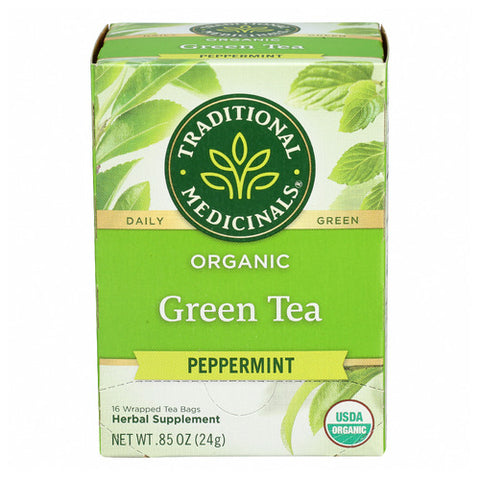 Tea Grn Peppermint Org - 16BG (case of 6)