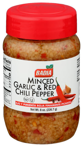 Spice Grlc Minced Redchil - 8 OZ (Case of 12)