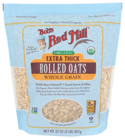 Oats Rolld Xtra Thck Org - 32OZ (case of 4)