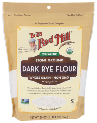 Flour Rye Dark Org - 20OZ (case of 4)