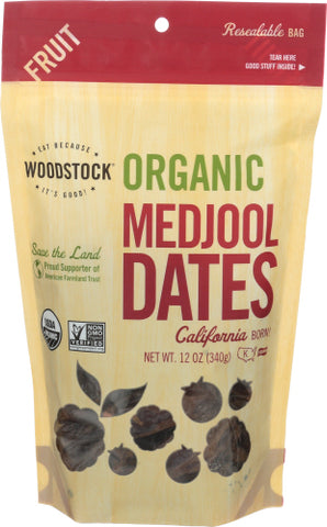 Dates Medjool W Pit Org - 12OZ (case of 8)