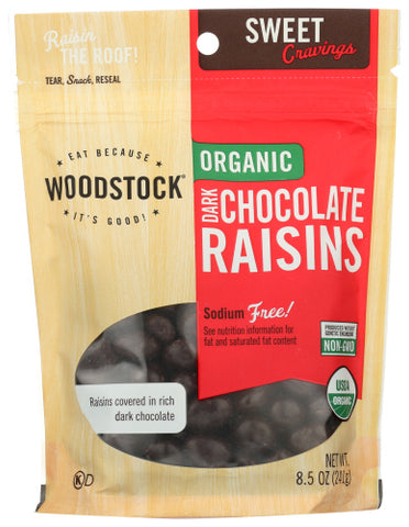 Raisins Dk Chocolate Org - 8.5 OZ (Case of 8)