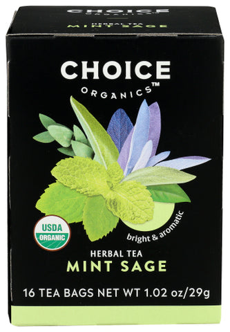 Tea Herbal Mint Sage Org - 16BG (case of 6)