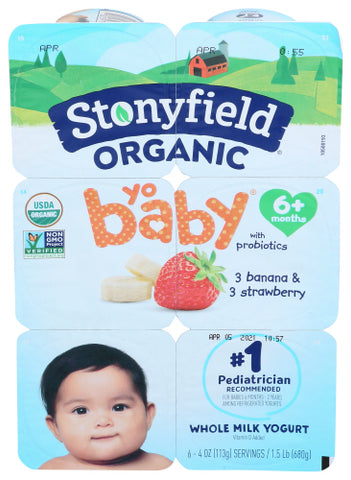 Yobaby 6Pk Bnna Strw Org - 24 FO (Case of 4)