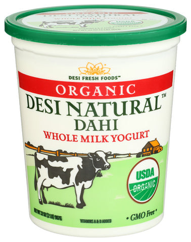 Yogurt Dahi Whl Milk Org - 32 OZ (Case of 8)