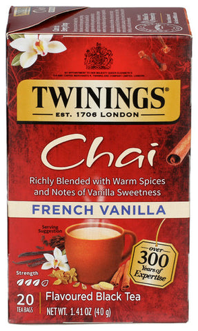 Tea Chai Frnch Vnla - 20 BG (Case of 6)