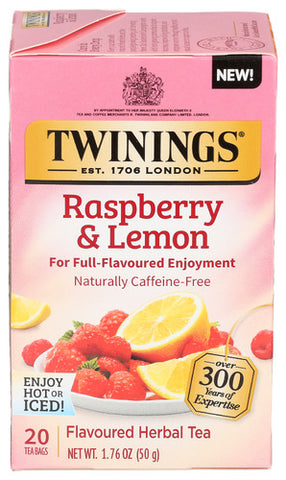 Tea Hrbal Raspbrry Lemon - 20 BG (Case of 6)