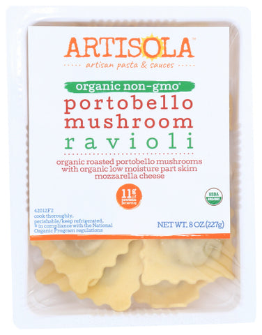 Ravioli Portobl Mozz Org - 8 OZ (Case of 6)