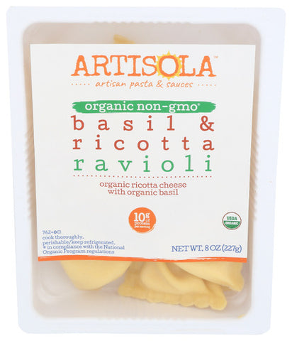 Ravioli Basil Ricota Org - 8 OZ (Case of 6)