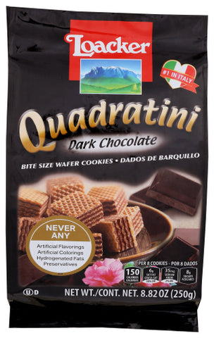 Wafer Qudrtni Drk Choc 250G - 8.82 OZ (Case of 6)