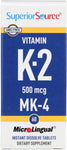 Vitamin K Mk4 500Mcg - 60 TB (Case of 1)