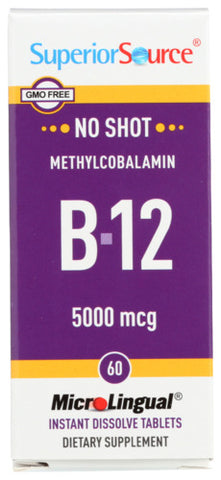 Vitamin B12 5000Mcg - 60 TB (Case of 1)