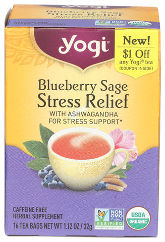 Tea Blbrry Sge Strss Rlf - 16BG (case of 6)