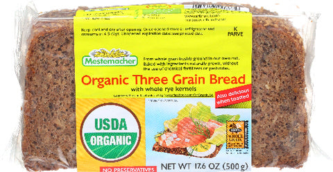 Bread Three Grain - 17.6 OZ (Case of 12)