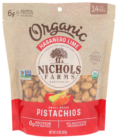 Pistachios Hbnro Lm Ns Org - 14 OZ (Case of 8)