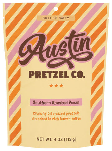 Pretzels Roasted Pecan - 4 OZ (Case of 12)