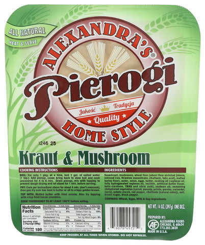 Pierogi Alxdra Krt Mshrm - 14 OZ (Case of 10)