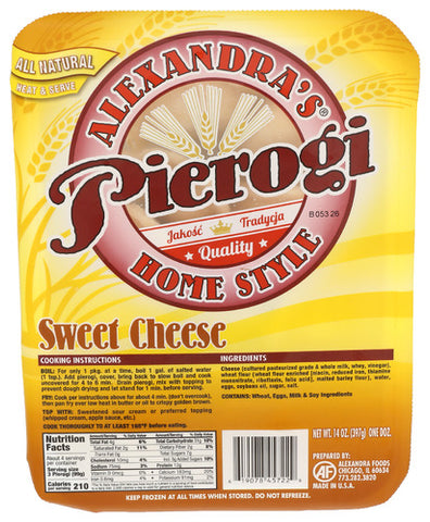 Pierogi Alxdra Swt Chse - 14 OZ (Case of 10)