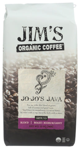 Coffee Grnd Jojos Java Org - 12OZ (case of 6)