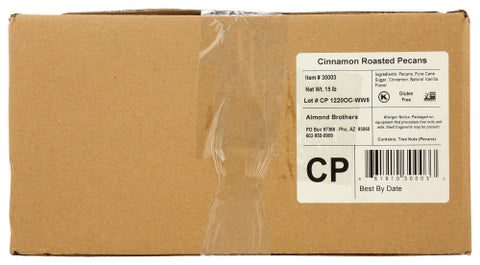 Pecans Cinnamon Rstd - 15 LB (Case of 1)