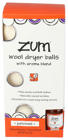 Wool Dryer Balls Patchoul - 8.5 OZ (Case of 4)