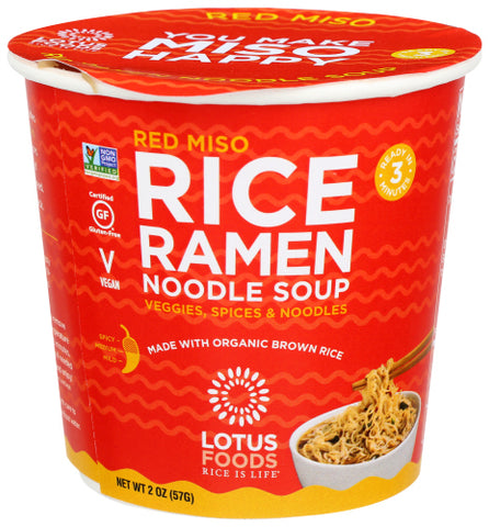 Noodle Cup Brwn Rice Org - 2 OZ (Case of 6)