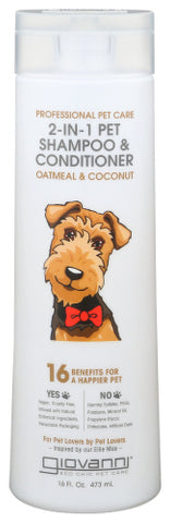 Pet 2In1 Shamp & Cond - 16 OZ (Case of 1)