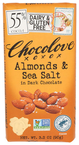 Choc Bar Drk Ssalt&Almnd - 3.2OZ (case of 12)