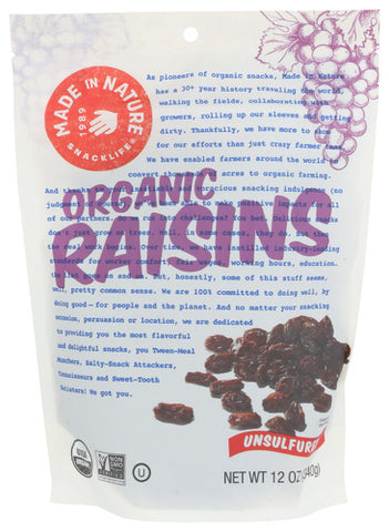 Raisins Dried - 12 OZ (Case of 6)