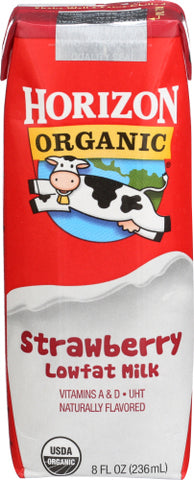 Milk 1% Strwbry Sngle Org - 8 FO (Case of 12)