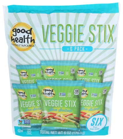 Veggie Stix Sngl Srv 6Pk - 6 OZ (Case of 8)