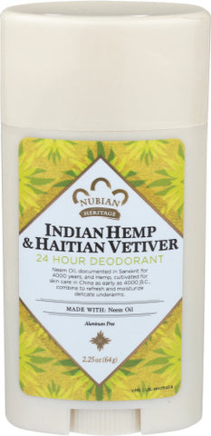 Deodorant Ind Hemp Vetivr - 2.25OZ (case of 3)