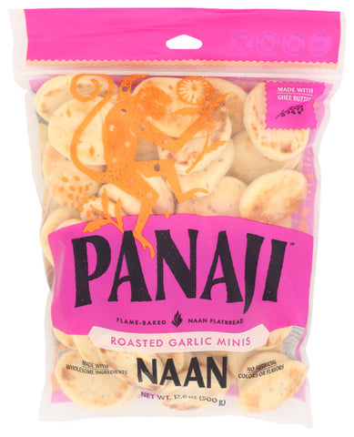 Naan Garlic Roasted Mini - 17.6 OZ (Case of 12)