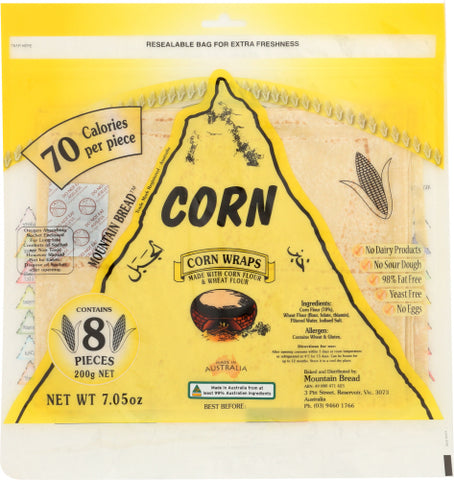 Wrap Flat Bread Corn Nat - 7.05 OZ (Case of 15)