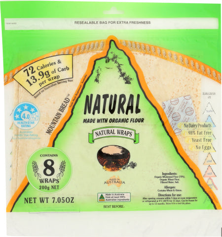 Wrap Mntain Bread Natural - 7.05 OZ (Case of 15)