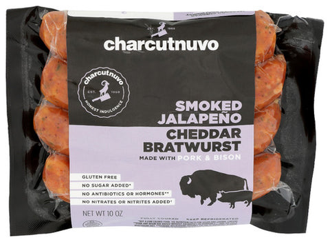 Bratwurst Prk Bisn Jlapn - 10 OZ (Case of 8)