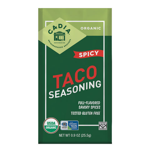 Seasoning Taco Spicy Org - 0.9 OZ (Case of 8)