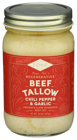 Beef Tallow Chili Garlic - 14 OZ (Case of 4)