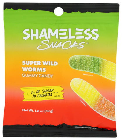 Gummy Super Wild Worms - 1.8 OZ (Case of 6)