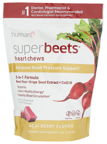 Superbeet Heart Chew Adv - 60 PC (Case of 1)