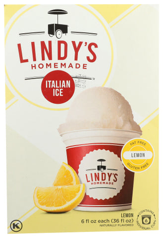 Italian Ice Lemon 6Pc - 36 OZ (Case of 9)